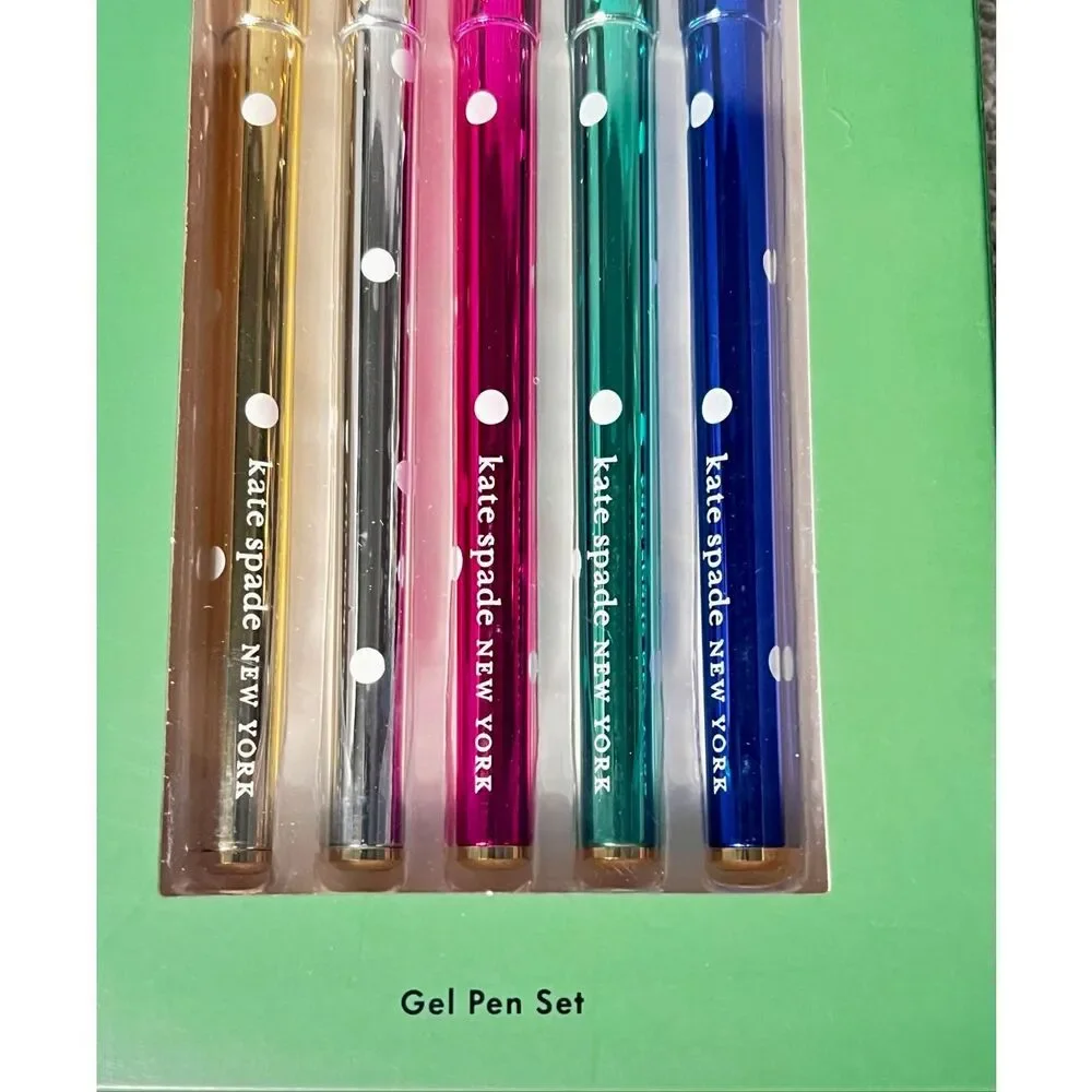 Kate Spade New York Colorblock Metallic Gel Pen Set (Set of 5) New